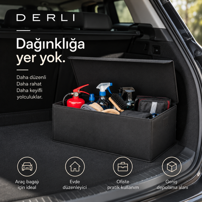 DERLI - Siyah Araba Bagaj Çantası