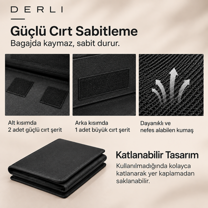DERLI - Siyah Araba Bagaj Çantası