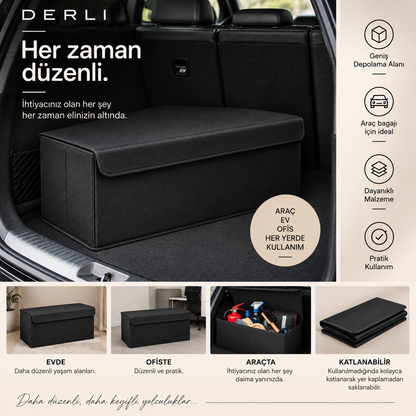 DERLI - Siyah Araba Bagaj Çantası